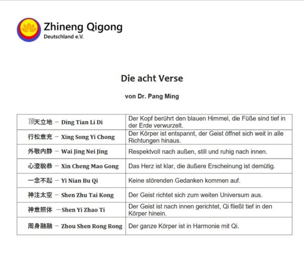 Die 8 Verse